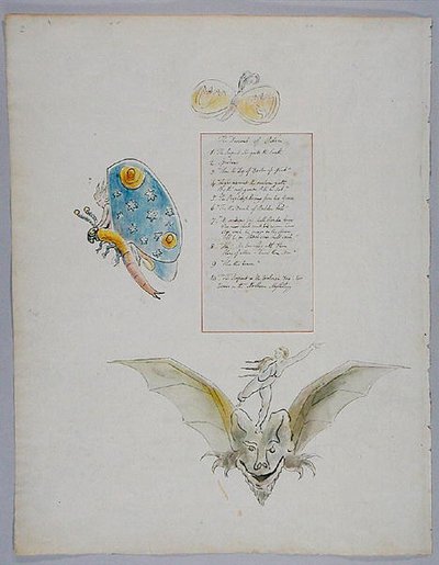 La Discesa di Odino, design 78 da Le poesie di Thomas Gray, 1797-98 da William Blake